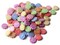 100 10mm Assorted Color Flower Beads Plastic Mixed Color Flat Round Beads
